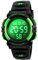 Dayllon Digitaluhr Kinder Uhren für Jungen Armbanduhr Kinder Outdoor Sport 50M Wasserdicht Elektronische 12/24 H Wecker Stoppuhr/Kalender/LED-Licht/Datum Junge Mädchen Green Black X(8-15 Year Old)