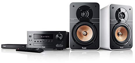 Teufel Ultima 20 Kombo Streaming Compact HiFi Stereo System - WLAN, Internetradio, Multiroom, Bluetooth aptX, LAN, USB, Bassreflex, Phase-Plug, Wave-Guide, Musikstreaming - Weiß