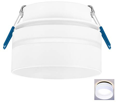 TEVEA Premium Einbauleuchte indirektem Licht Effekt | Led Modul austauschbar 5W 230V IP44 auch fürs Bad | moderne Deckenleuchte (Neutralweiß)