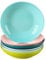 LOVECASA, Series Sweet, 6-Piece Soup Plates Pasta Plates 550ml Round Porcelain China Deep Dinner Plates Soup Bowls Set for Cereal/Salad/Pasta/Soup, 6 * 21 * 4.5cm, Service for 6, Cool Assorted Colour