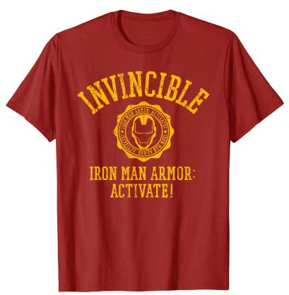 Marvel Invincible Iron Man Armor Activate Varsity T-Shirt