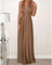 HAIBI Damen Kleidsexy Damen Multiway Wrap Convertible Dress Bandage Lange Kleider Party Brautjungfern Infinity Robe,Braun,S