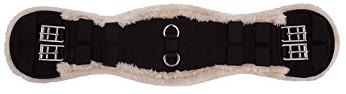 Premiere Dressur Kurzgurt Fell anatomisch geformt mit synthetischem Lammfell (45 cm)