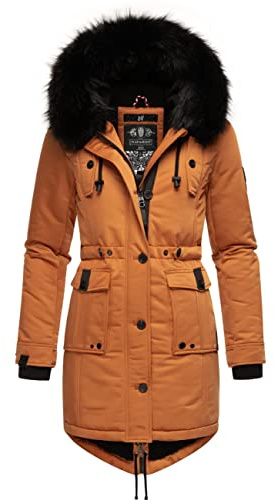 Navahoo Damen Warmer Winterparka mit Kapuze Luluna Prc Rusty Cinnamon Gr. L