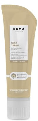 Bama Crema Scarpe Neutra con Cera di Carnauba - Lucidante Nutriente per Pelle Liscia, Pelle Granata e Materiali TEX - Senza Solventi con Applicatore in Spugna - Trasparente, 75 ml