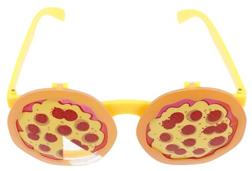 Biudeco Pizza Brille Halloween Party Rave Brillen Sonnenbrille Festival Outfit Damen PartyhüTe Requisiten Party Verkleidungen Cosplay Dekoration