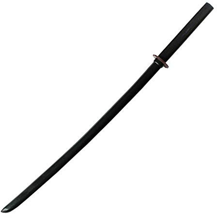 DEPICE Bokken Negro, Aprox. 101 cm. Peso: Aprox. 700 g, Lacado en Negro, Incluye Tsuba, japonés, Iaido Aikido Aikido