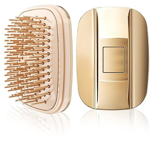 Kinretixia® Haarbürsten für Frauen, selbstreinigende EIN-Tasten-Haarbürste, runder Kopf, Massage-Haarbürste mit einziehbaren Borsten für mühelose Reinigung