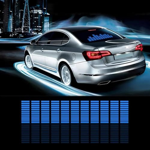 EONANT Sound Music aktiviert Auto Aufkleber Equalizer beleuchtet LED Rhythmus Licht Blitze (Blau, 90x25cm)