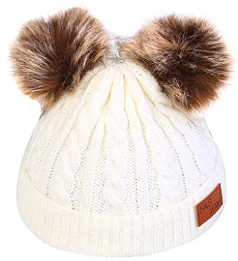 Wintermütze Herren Damen Grobstrick Mütze Klassische Kappen mit Thermo Fleecefutter Unisex Thermo Outdoor Sport Mütze für Outdoor Winter Caps Beanie Winter Grobstrick Mütze