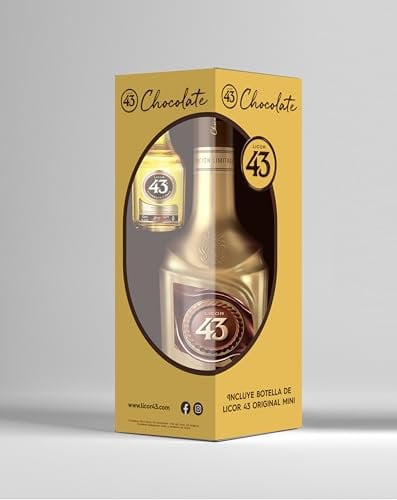 Licor 43 - Pack Licor 43 Chocolate + Botella Mini Licor 43 Original - 43 Ingredientes Naturales - Botella 700 ml
