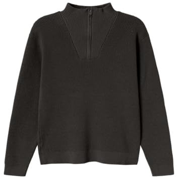 NAME IT Jungen NKMNESOLLE LS Knit NOOS Pullover, Black, 134/140 cm