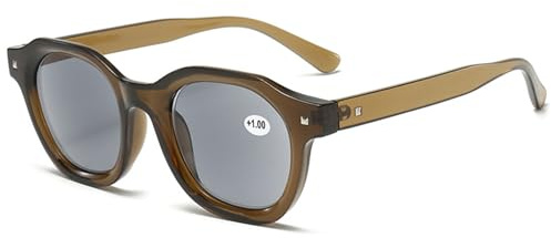 Lanomi Herren Damen Lesebrille mit Sonnenschutz Blaulichtfilter Sonnenbrille Getönte Sonnenlesebrille mit sehstärke
