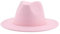 SOYNIA Fedora Trilby Filzhut Hut Hüte Für Damen Und Herren Formelle Kleidung Breite Hüte Lässig Hochzeit Kirche Jazz Damenhut 52–54 cm (Kinder) Rosa