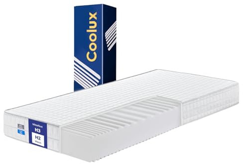Coolux Sleep Matratze 140x200cm, Härtegrad H2&H3, Höhe 16 cm, 7-Zonen Kaltschaummatratze mit Abnehmbarer Matratzenbezug, Allergikerfreundlich