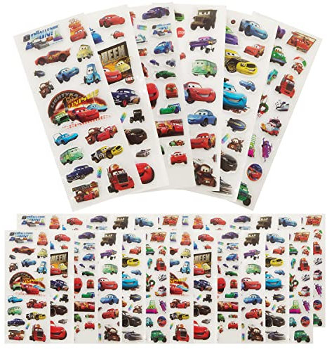 Cars 3D Aufkleber für Kinder & Kleinkinder, 500+ Geschwollen Stickers, Lightning McQueen 3D Sticker für Fahrrad Skateboard Gepäck Laptop Aufkleber, Geeignet für Erwachsene Kinder(30 Bogen)