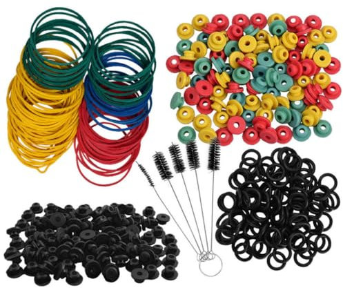 Tattoo Grommets Rubber Bands Set Nipples Cleaning Brush Tattoo Machine Parts Black 405PCS Beauty Tools