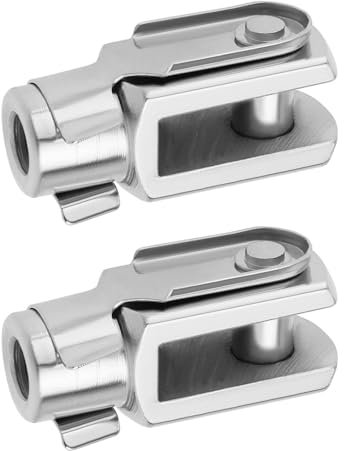 Be In Your Mind 2 pezzi M8 x 1,25 filettatura 42 mm lunghezza cilindro pneumatico forcella forcella forcella giunto giunto con perno a molla in acciaio zincato connettore a Y per apparecchiature