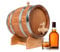 Bonanza Wood Holzfass Klein für Alkohol 3L - Weinfass Deko aus Eiche mit einem Holzhahn - Getränkespender Alkohol - Holzfass Deko Eichenfass Schnapsspender Holz