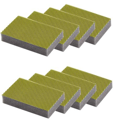 MAYA Estropajo Profesional EVO XL para Todas Las Superficies. Limpia sin Rayar. No Deja Restos de Fibras. Lavables a Máquina. Dimensiones 9x13,5x2,6 cm. Pack 8 Estropajos - (Amarillo)