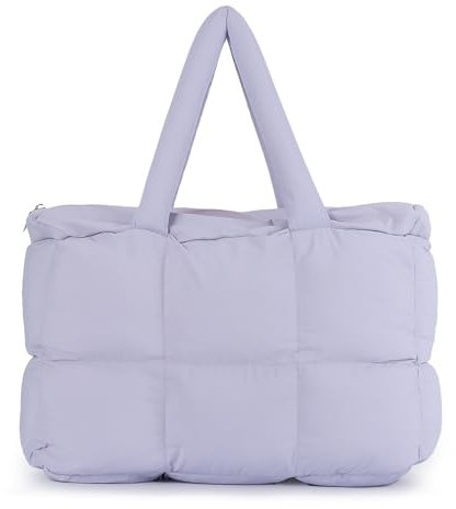 Jywmsc Puffer-Tragetasche für Damen, Große, Gesteppte, Gepolsterte Handtaschen, Leichte Schultertaschen für Reisen, Fitnessstudio, Einkaufen, Arbeit