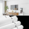 Papier peint non tissé - 0,53 x 9,5 m - Motif à rayures 3D - Légèrement brillant - Moderne - Minimaliste - Avec texture gaufrée - Imperméable - Pour salon, salle à manger, fond TV - Blanc argenté