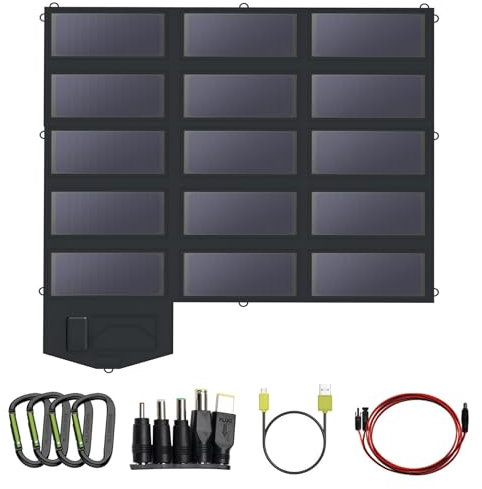 ALLPOWERS SP012 panneau solaire pliable de 100W avec double USB 5 V 18 V DC pour ordinateur portable, tablette, ordinateur portable, voiture 12 V, bateau, batterie RV, camping, randonnée, voyage
