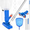2025 Upgraded 4 Section Poles of 68 Portable Pool Vacuum Cleaner Kit with Pool Skimmer Net, Unique Lock Catch Design,Handheld Pool Vacuum Jet Cleaner for Above Ground Pools Pool, Pond, Fountain Clean