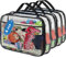 4 Pack PVC Toy Zippered Blocks, 30X23X6.6CM Travel Storage Case Bags for Organizing, Waterproof Toy Storage Bags with Mesh Pockets for Building Blocks, Puzzles, Clays,Toy Cars (Black).