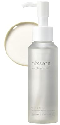 mixsoon Bean Cleansing Oil - Lightweight Oil Deep Cleansing and Makeup Blackhead Remover, Fermented Bean, Hydrating and Balancing for Smooth Skin 100ml / 3.38 fl.oz. Korean Glass Skin Care