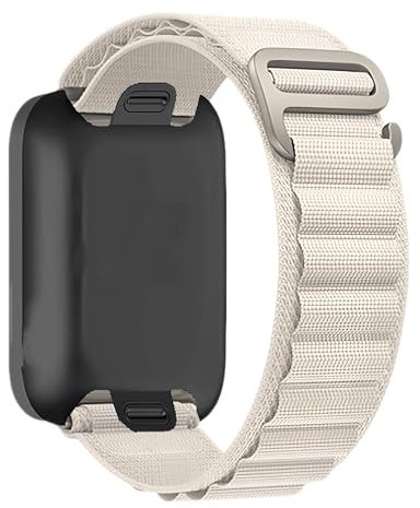 Nylon Loop Band Compatible with Apple Watch Ultra3/2/1 SE3/2/1 Series11/10/9/8/7/6/5/4/3/2/1 – Verstellbares, leichtes, atmungsaktives G-Hook-Outdoor-Armband für 38/40/41/42/44/45/46/49mm, Starlight
