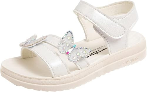 Sandales Bebe Fille, Sandales Enfant Fille 30 Ete Blanc Confort Chaussures Orthopédiques De Piscine Sandale Élégant Et Nu-Pieds Pieds Larges Chaussure De Plage Douces Et Respirantes Confortable