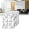 Jopassy 3D Wandpaneele Diamant 12 Stück 50 x 50 cm (3m²), 3D Wall Panels PVC Wanddeko Platten, Nicht Verformbar, Wasserfest, Hitzebeständig, Matt weiß