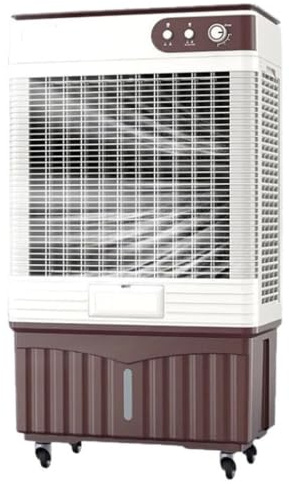Aire Acondicionado Portatil con Depósito de Agua de 60 L y 3 Velocidades de Ventilación, Climatizador Evaporativo Portátil para Garajes, Uso Comercial e Industrial