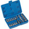 TecTake Coffret de 34 douilles clé douille intérieur extérieur embout étoile torx femelle