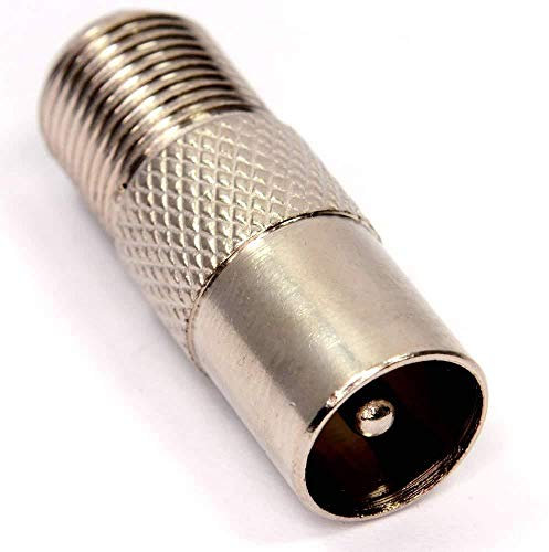 121AV F Type Screw Connector Socket to RF Coax Aerial Male Adapter