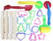 Kids B Crafty Playdough Tools and Cutters Set - Wooden Rolling Pins, Plastic Shapes, and Patterned Rollers for Creative Play - Safe and Fun Craft for Toddlers and Children