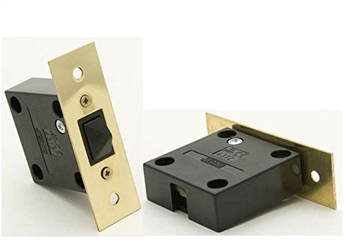 K M Electronics® Push to Break Flush Mount Door Cupboard Wardrobe Light Switch 2A Gold Brass