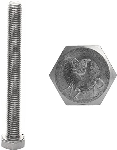 Sechskantschrauben M8x20 Edelstahl (20 Stück) DIN 933 Gewindeschrauben Sechskant Maschinenschrauben FASTON®