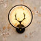 YUNZI LED Geweih Wandleuchten, Modern Wandleuchte Einfache Lampe nordisch Nachttischlampe Runden Kreative Beleuchtung für Schlafzimmer Wohnzimmer Gang Treppe Leuchter (black, warm light)