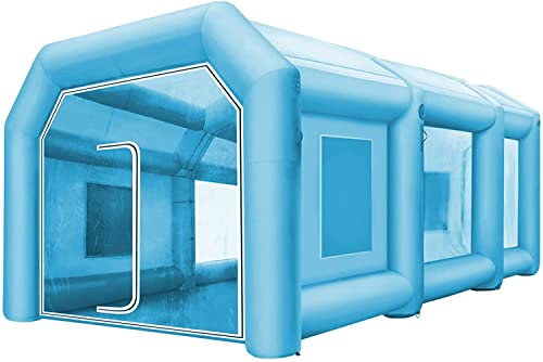 VEVOR Cabine de Peinture Gonflable 12x5x4m Armoire de Peinture Gonflable Tente Camping Gonflable Tente Tunnel Camping Imperméable