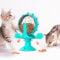 YATOSEEN Windmühle Katzen, Haustier Katze Undichtes Spielzeug, Interaktives Katzenspielzeug, Riesenrad Essensausgabe, 360° Drehbar Vertikal Katzenspielzeug, Starkem Saugnapf