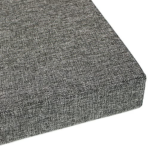 MMYing Sitzkissen für 2- und 3-Sitzer-Bank, mit 35D-Schaumstoff mit hoher Dichte, für Garten, Terrasse, Innen- und Außenbereich, dunkelgrau, 70 x 40 x 5 cm