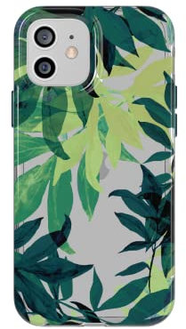 tech21 Evo Art Botanical Garden für iPhone 12/12 Pro – Schutzhülle mit 3,0 m Multi-Drop-Schutz und exklusivem Kunstwerk Waldgrün