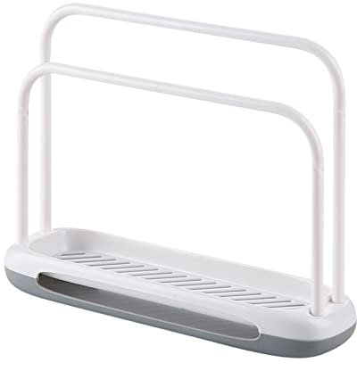 streeHerjjkeA1 küche Spülbecken Organizer küche schwammhalter spülbecken Küche für 2 in 1 Schwammhalter und Arbeitsplatte Dual-Use Bad Küchenzubehör mit Ablaufwanne