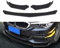Mulcort 4 Stück Auto Front Stoßstange Lip Body Kit Spoiler Splitter ABS Stoßstange Canard Lip Splitter Universal