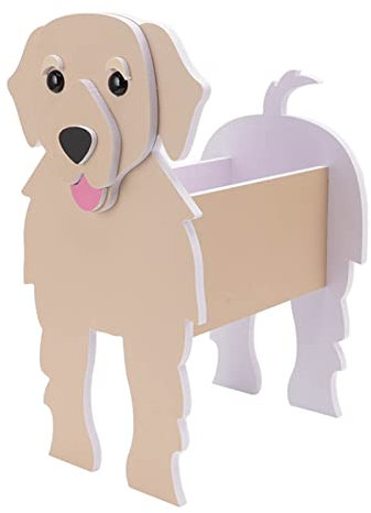 CHICIRIS Pflanzgefäß FüR Hunde, Tier-Blumentopf, PVC, Haustier, Hund, Sukkulenten, Kaktus, Blumen-Pflanzgefäß FüR Gartendekoration, Golden Retriever