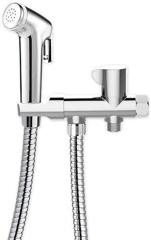 Valentin - Kit Complet hygiène WC avec douchette Jet Pluie à gachette, Flexible métal chromé - VALKI91170000000