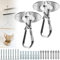 Powmag 2 PCS Acciaio Inossidabile Gancio per Soffitto, Set Gancio da Muro in Acciaio Inossidabile, Gancio da soffitto per Poltrona sospesa Girevole a 180°, capacità di Carico Fino a 500kg