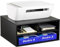 Fydeamer Versatile Printer Stand Vielseitiger Druckerständer，Druckerhalter Holz mit 3 offene Fächern， kompatibel mit den meisten Druckermodellen, 48X40X22CM（Schwarz）